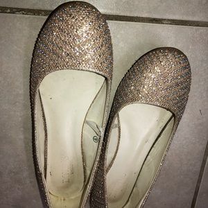 Size 9 Rose gold gemstone shoes